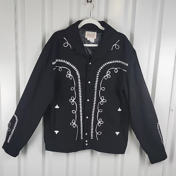 Rockmount Ranch Wear Tru-West Mens Rockabilly Embroidered Jacket Size XL Western - Picture 1 of 9